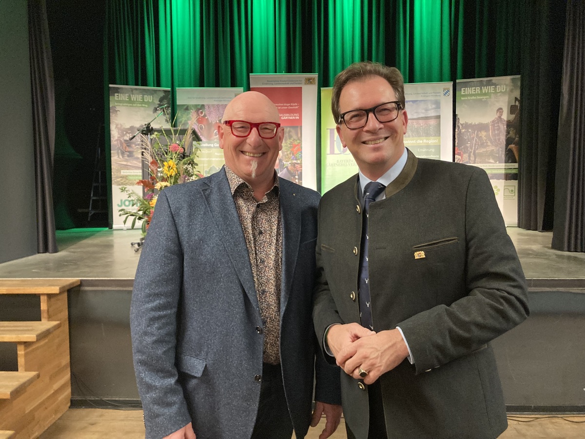 MdL Franc Dierl mit Martin Gramsch, Bezirksvorsitzender Bayerischer Grtnerei-Verband e.V.
